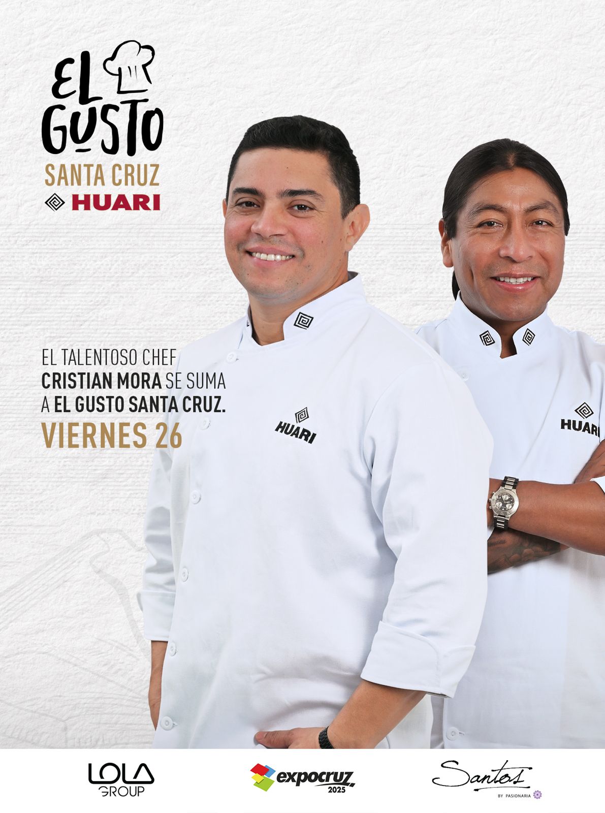 Hoy en El Gusto Santa Cruz- Huari viviremos una experiencia irrepetible:
el talento de Santos Coaquira se une al de Cristian Mora en una colaboración única, solo por esta noche. 🍻
¡Los esperamos a partir de las 18:00!