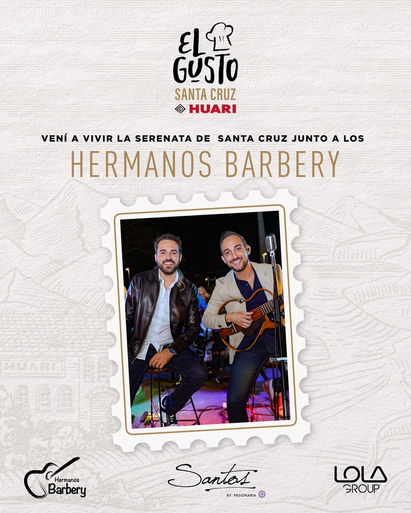 ¡Se viene la gran noche de la serenata cruceña junto a la mejor cerveza y la mejor experiencia gastronómica de la Expocruz!
Celebremos los 215 años de gesta libertaria de Santa Cruz, junto a los hermanos Barbery!
¡Te esperamos este 23 de septiembre, para celebrar juntos!